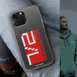 iPhoneケース TPU ハイブリッドケース クリアカバー カード風 ロゴ オリジナルデザイン tpu-rp-001 1枚目の画像