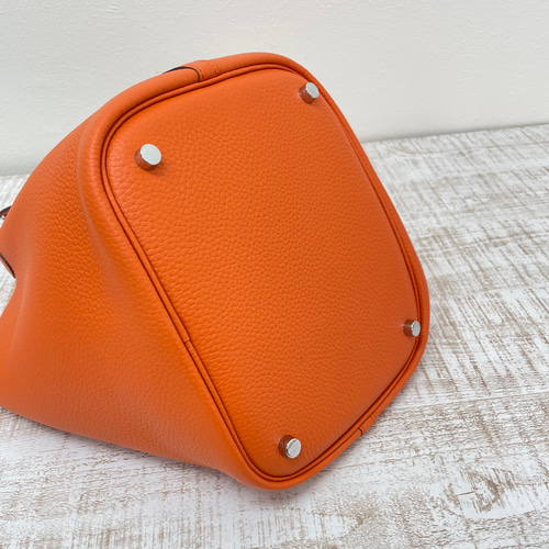 NEW 牛革キューブバッグ L・オレンジ バケツバッグ Ha-chi☆ 通販