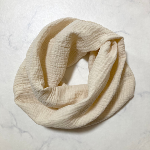 ポコポコWガーゼの2重巻きスヌード◇ハンドメイド ポコポコWガーゼの2重巻きスヌード◇ハンドメイド