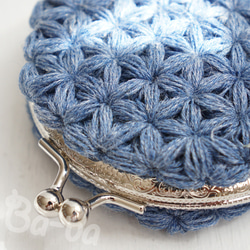 Ba-ba handmade Jasmine Stitch crochet round pouch No.C1696 第2張的照片