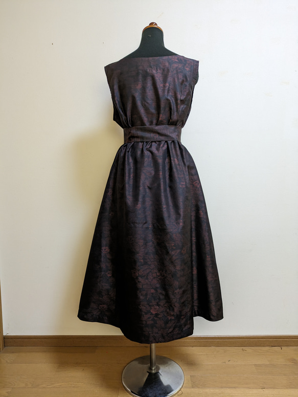 SOLD　着物リメイク　ワンピース　大島紬　M〜L 