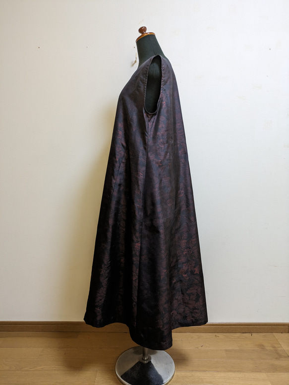 SOLD　着物リメイク　ワンピース　大島紬　M〜L 