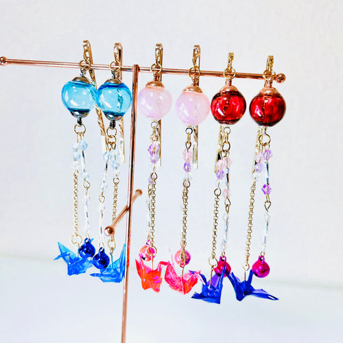 ヘアピン/和風髪飾り/鶴の音色/祭り/鶴/鈴 ヘアピン 優憐✱ゆれん 通販