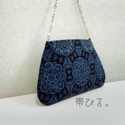 ＊Handbag ✳︎ハンドバッグ✳︎西陣✳︎未使用✳︎パーティ✳︎角丸タイプ✳︎3シーズン✳︎ 1枚目の画像