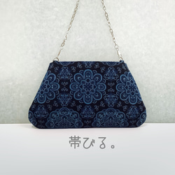 ＊Handbag ✳︎ハンドバッグ✳︎西陣✳︎未使用✳︎パーティ✳︎角丸タイプ✳︎3シーズン✳︎ 5枚目の画像