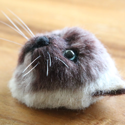 シャム猫のブローチ　羊毛フェルト 3枚目の画像