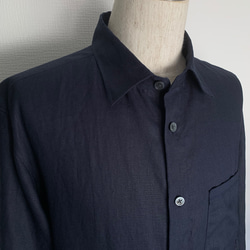 メンズ麻シャツ 夏服 半袖シャツ ロングシャツ M's服 シャツ