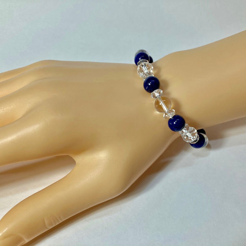 水晶 ラピスラズリ 天然石 ブレスレット 8mm /パワー 天然石