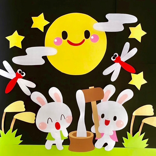 お月見 秋 9月 壁面 壁面飾り 9月 秋 お月見 うさぎ とんぼ 保育園 幼稚園 高齢者施設