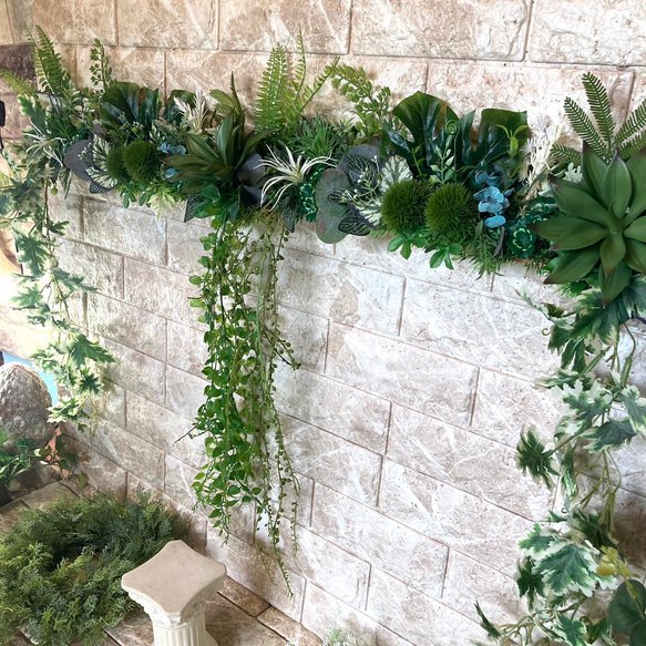 光触媒　人工観葉植物　ウォールグリーン　フェイクグリーン404105 3枚目の画像