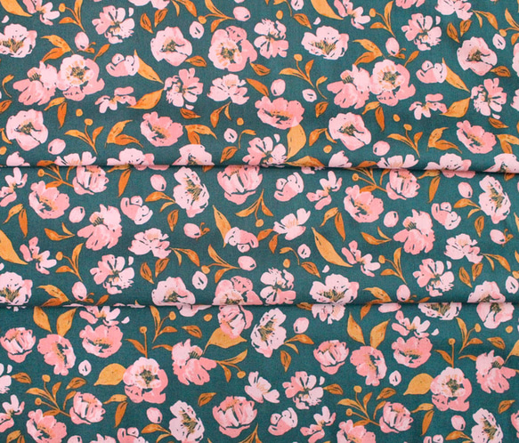 カットクロス Windham Fabrics Fancy 52668-9 Flora Dark Green 6枚目の画像