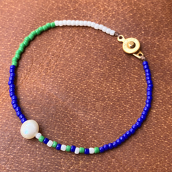 Verano/Freshwater Pearl x Beads Bracelet – 淡水パールxビーズブレスレット 2枚目の画像