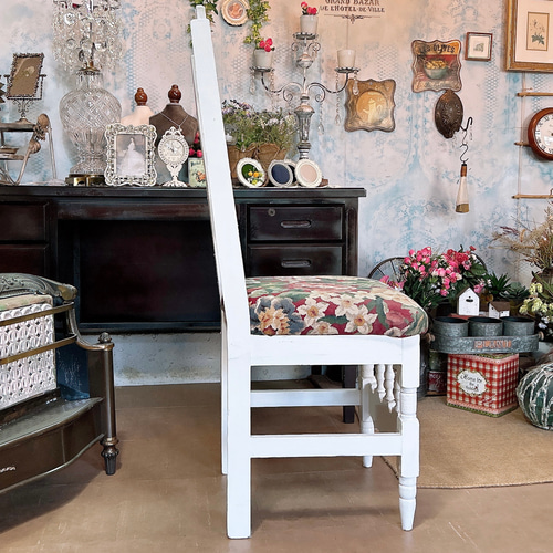 アンティーク商材 オールドウッド クッションチェア ウッド