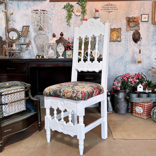 アンティーク商材 ① オールドウッド クッションチェア ウッドスツール 椅子 アンティーク商材 オールドウッド クッションチェア ウッドスツール