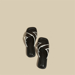 ハンドメイド レディースシューズ サンダル ローヒールパンプス スリッポン フラットシューズ 歩きやすい 軽量 4枚目の画像