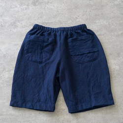 單刺子短褲/海軍藍/三河棉質刺子織 第7張的照片
