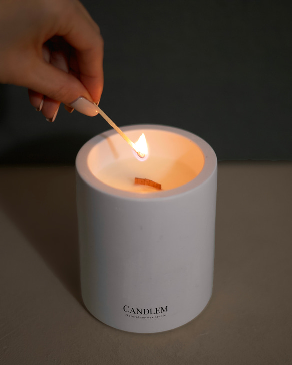 焚き火の音がするキャンドル 〜フレッシュグリーン〜 キャンドル