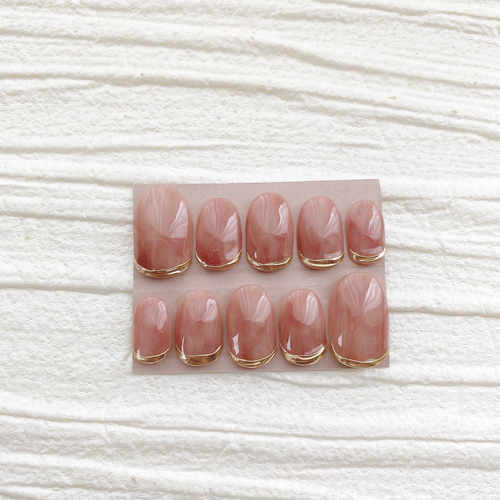 【サイズオーダー】 ネイルチップ 桃ネイル ニュアンス 韓国 サイズオーダー】ネイルチップ 桃ネイル 韓国 ニュアンス 桃ネイル