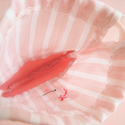 可愛い白うさぎのミニ巾着（ピンク） 3枚目の画像
