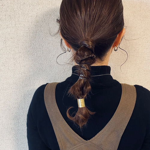 受注制作】真鍮ポニーフック shikaku ④ ヘアアクセサリー ミニ
