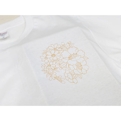Tシャツの手描友禅体験キット　桜の丸　受注制作 4枚目の画像