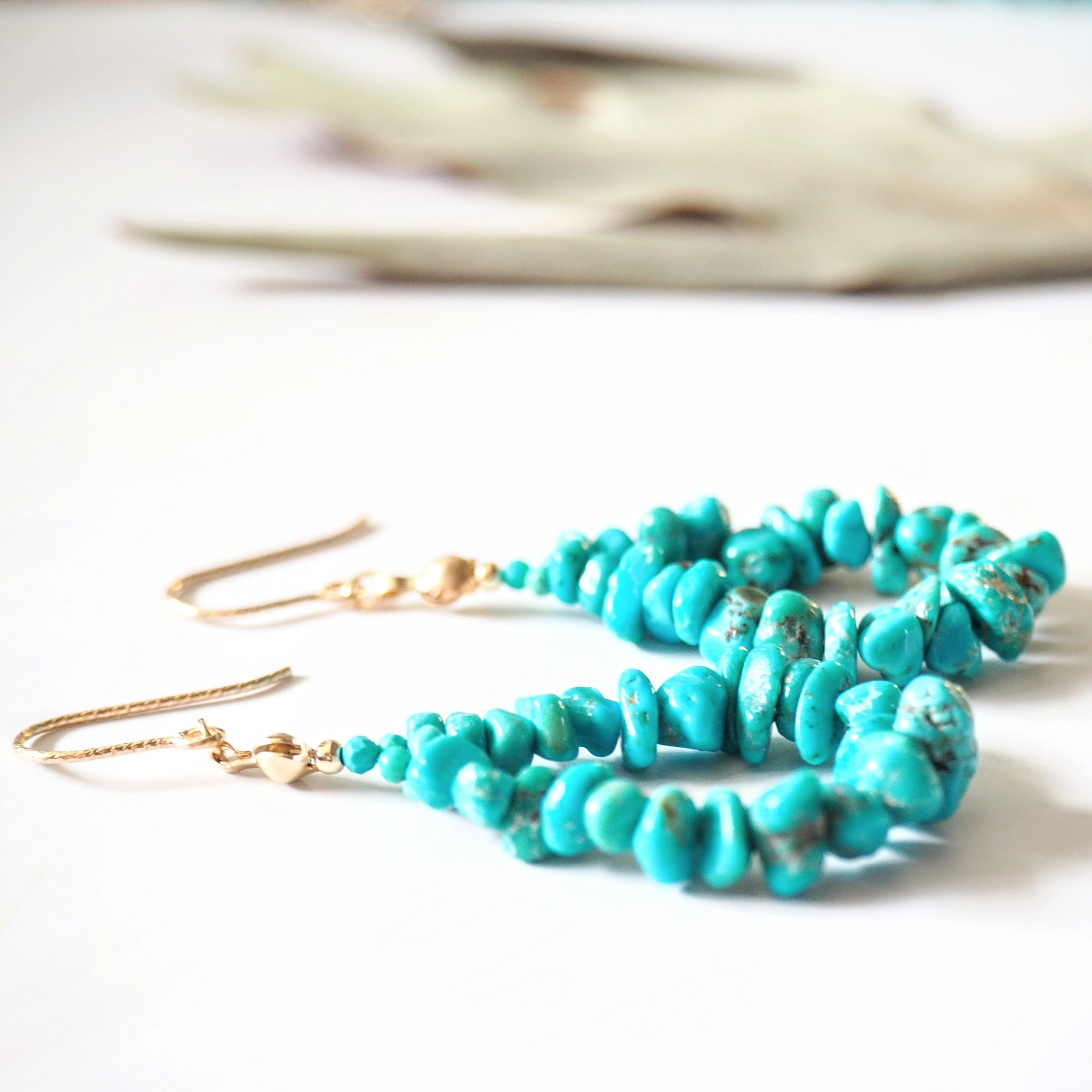 《ターコイズのフープピアス》