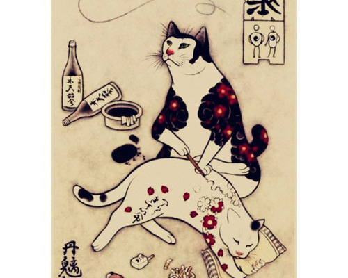 【王様の休日】猫　A4サイズ　ガラスアート（アクリル版）　額装付きBAEZ3 王様の休日】猫 A4サイズ ガラスアート（アクリル版） 額装付き