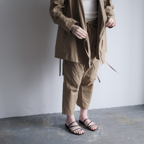 きるもの｜もんぺパンツ｜タイプライター｜ベージュ ［unisex