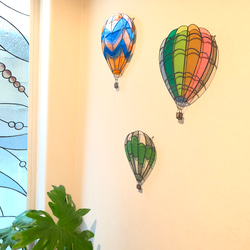 ステンドグラス ウォールデコ 『気球』 5枚目の画像