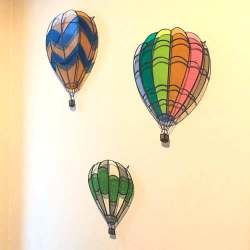 ステンドグラス 熱気球型 約50cm ステンドグラス 気球🎈 - KOMATSUYA