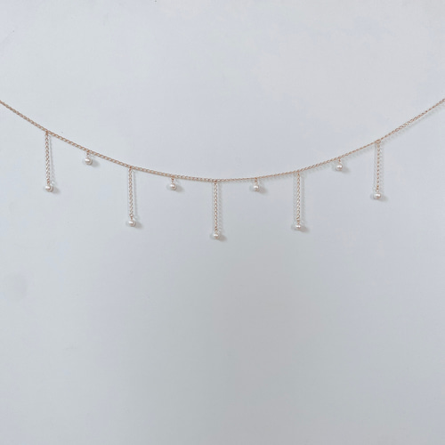 星座みたいなコットンパールのチェーンガーランド ガーランド yukoako