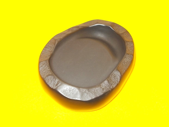 自然・丸型硯 NO.0584 天然那智黒石製 ペン・筆記用具 猫印硯工房