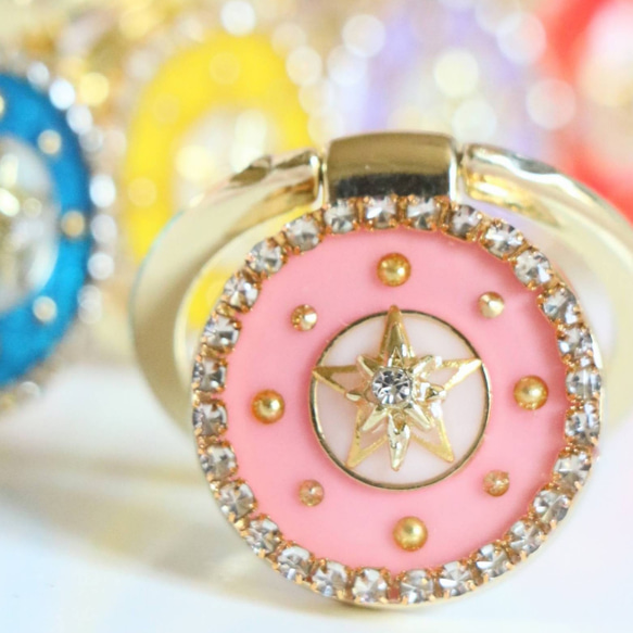 推しカラースマホリング 】 ピンク スマホリング スマホスタンド