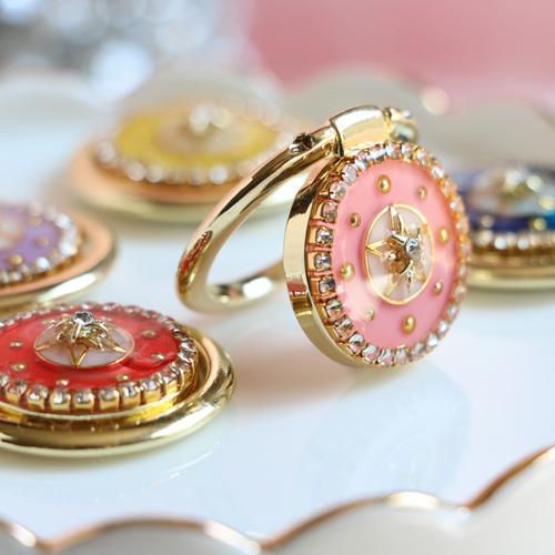 推しカラースマホリング 】 ピンク スマホリング スマホスタンド