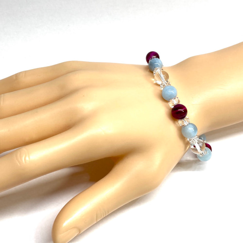 希望価格受け付け可☆パワーストーン ピンクタイガー アクアマリン