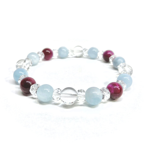 希望価格受け付け可☆パワーストーン ピンクタイガー アクアマリン