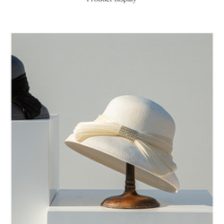 夏の麦わら帽子日よけ日焼け止めエレガントなヘップバーンスタイルフランスのビンテージ休暇旅行帽子の女性 9枚目の画像