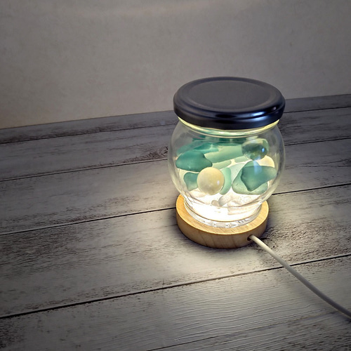 涼感ガラスオブジェ 選べる2つのカタチ シーグラス ブルー 文鎮