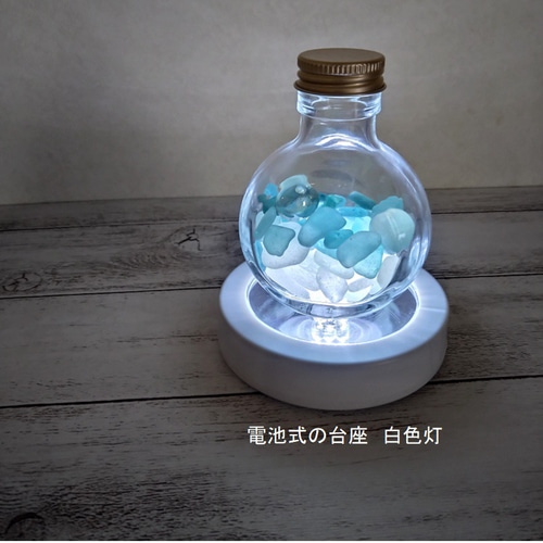 涼感ガラスオブジェ 選べる2つのカタチ シーグラス ブルー 文鎮