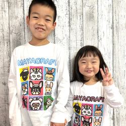 【送料無料】ギフトOK！寿司×アニマルデザイン長袖チャリティTシャツ〈110～XXXLサイズあり〉 2枚目の画像