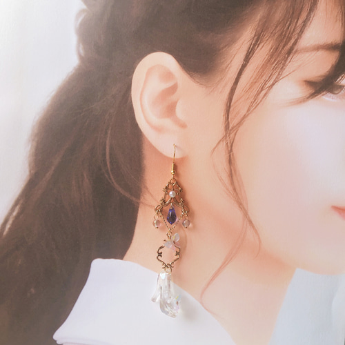 片耳用】シンデレラのガラスの靴ピアス／イヤリング ピアス（フック