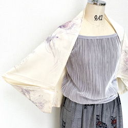 着物リメイク羽織物ストールショールカーディガン羽織物フリーサイズ送料無料フリーサイズ着物リメイクストールNO.1458 6枚目の画像