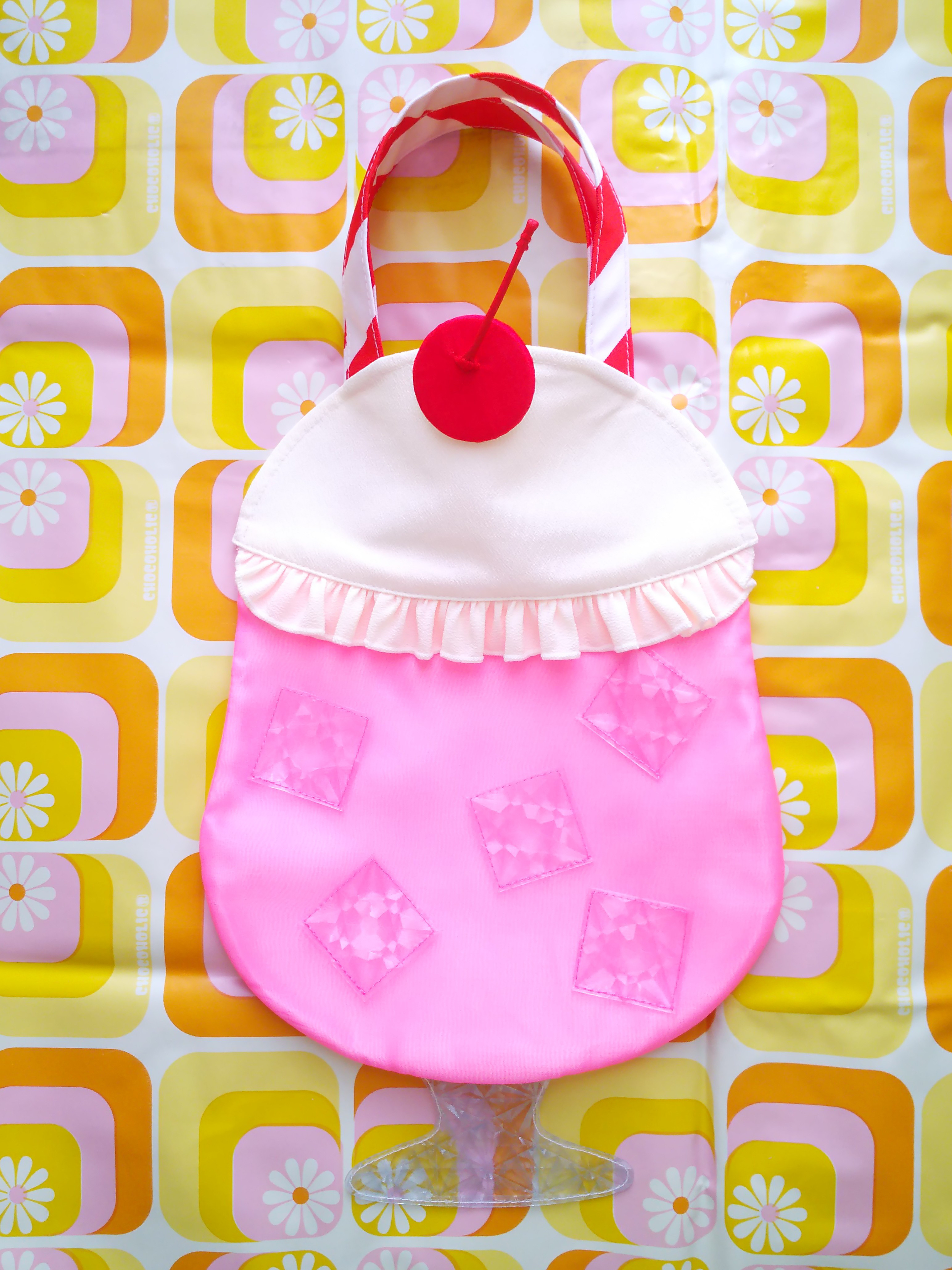 クリームソーダのトートバッグ(いちご)