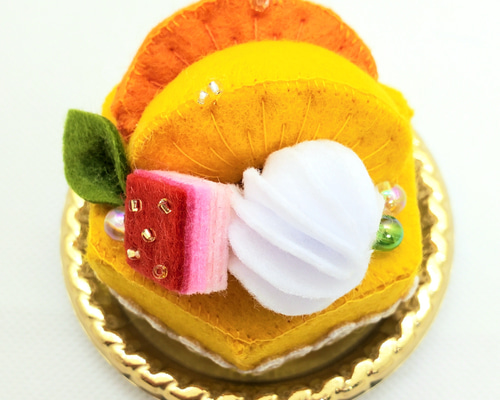 リアルなフェルトスイーツ 夏みかんのオランジェ フェルトままごと