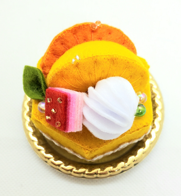 リアルなフェルトスイーツ 夏みかんのオランジェ フェルトままごと