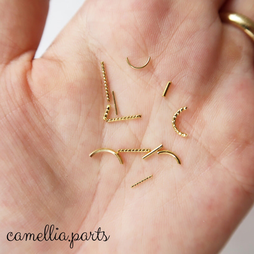 12種【メタルパーツアソートセット】ゴールド ネイルアート レジン封入