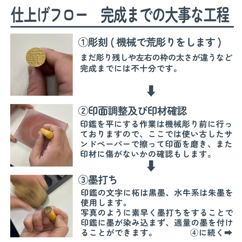 印鑑の最高峰【オランダ水牛13.5mm 高級ケース付】認印・銀行印におすすめ♪創業100年の本格印鑑