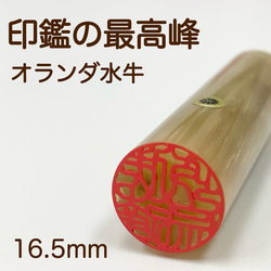 最高級印材 カラー水牛 印鑑の最高峰【オランダ水牛18.0mm 高級ケース付】認印・銀行印に