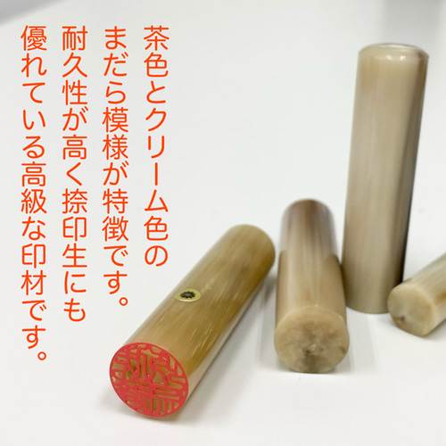 数量は多い  印鑑の最高峰【オランダ水牛16.5mm 高級ケース付】認印・銀行印 文房具・ステーショナリー