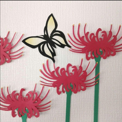 彼岸花　壁飾り　イベント　壁面飾り　季節の花　SHOPmako 4枚目の画像